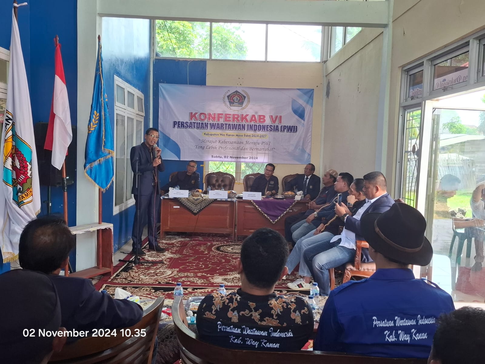 Wirahadikusumah Buka Konferkab VI Lanjutan PWI Way Kanan