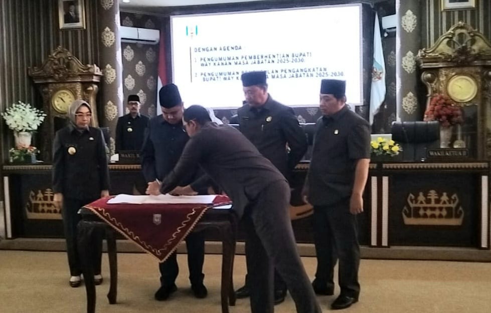 DPRD Way Kanan Mengelar Paripurna Usulan Pengganti Bupati Way Kanan Periode 2025-2030